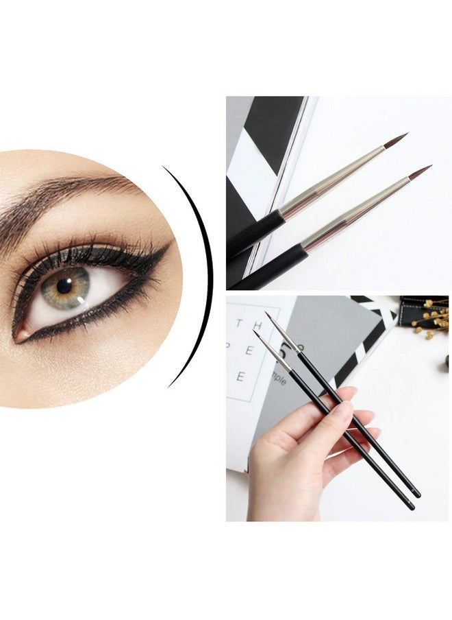 Slanted Ultra Thin Winged Eyeliner Brush Silicone Eye Liner Stencils Makeup Aid,Angled Eyeliner Brush Slanted-Small Thin Winged Liner Eyeshadow Eyebrow Tool (Pink-3)