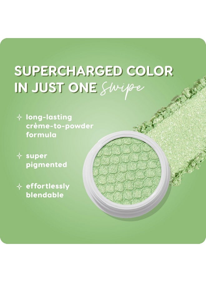 Super Shock Shadow - High-Pigment, Crème-Powder Eye Makeup - Single Glitter Eyeshadow With Zero Fallout And Unique Bouncy Texture - Soft Seafoam Green Eyeshadow - Obvi (0.07 Oz)