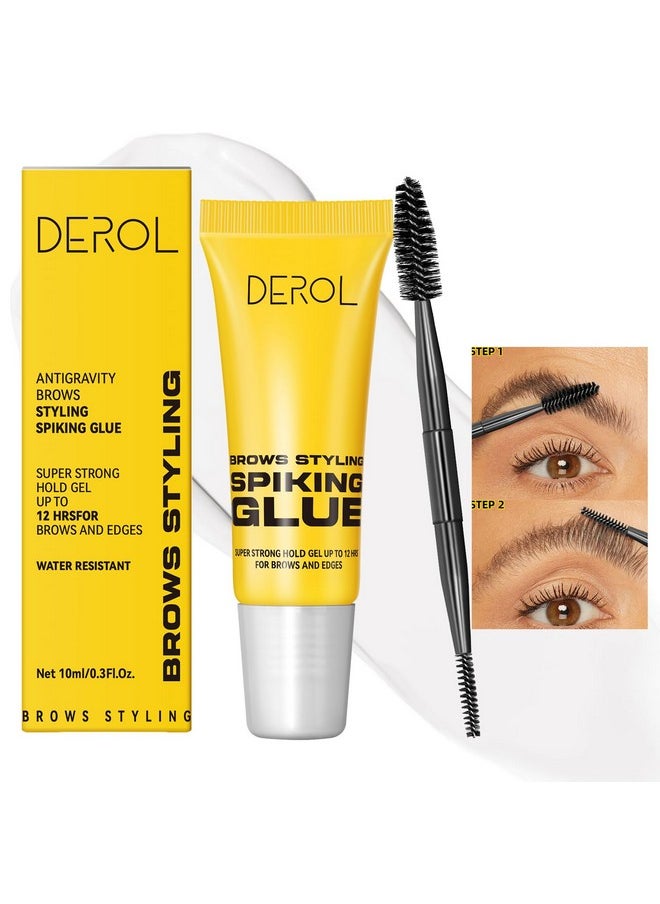 Brow Styling Spiking Glue - Clear Eyebrow Setting Gel, Brow Fix Gel For Long-Lasting Hold, Waterproof & Sweat-Proof Brow Gel, Flawless Natural Look, Ideal For Salon & Home Makeup Use