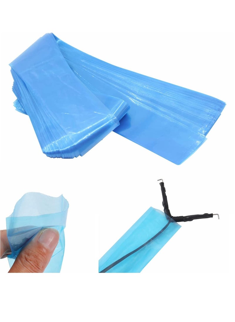 Clip Cord Covers,KingWei One Box of 125 PCS Plastic Blue Clip Cord Sleeves,Tattoo Clip Cord Covers