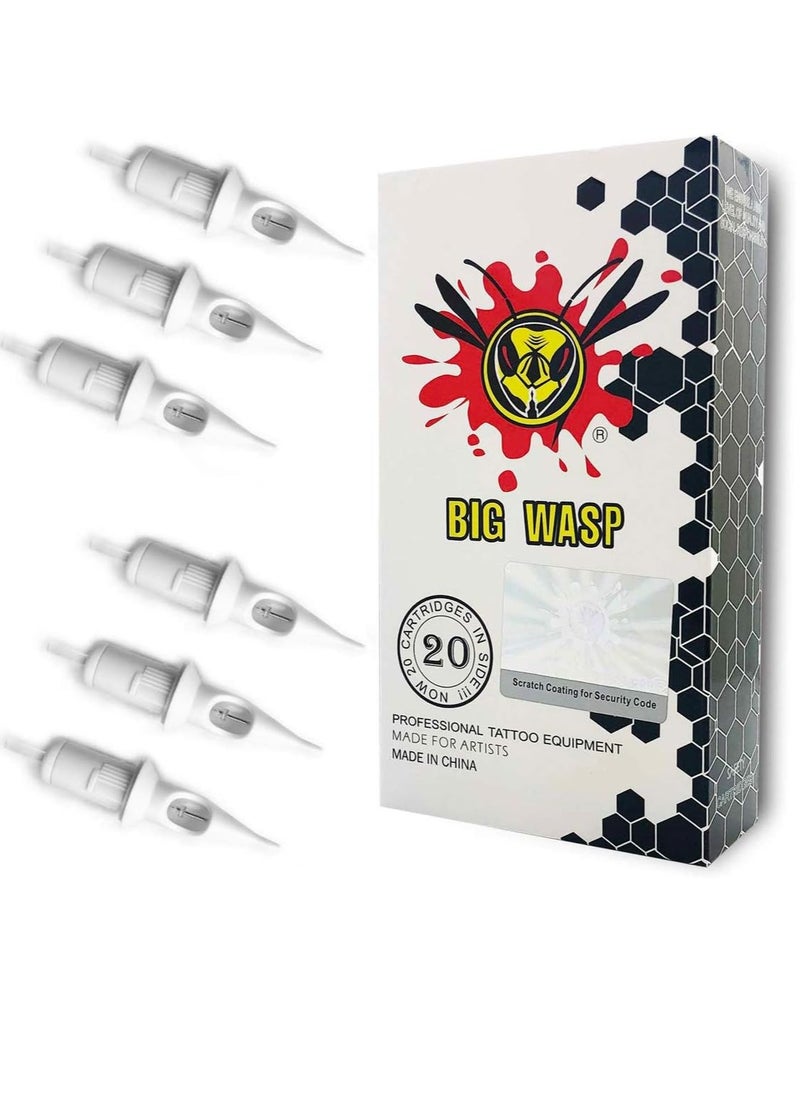 BIGWASP Professional Disposable 1005RL Tattoo Needle Cartridge #10 Bugpin 5 Round Liner (5RL) 20Pcs