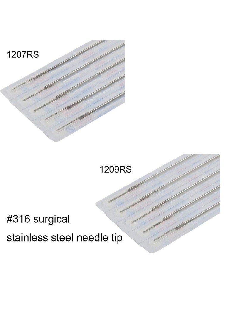 Tattoo Needles Set - Autdor 50PCS Mixed Tattoo Needles 3RL,5RL,7RL,9RL,3RS,5RS,7RS,9RS,5M1,7M1 Disposable Sterile Tattoo Gun Needles Assorted Liners,Shaders and Magnum (Mixed-RL/RS/M1-50pcs)