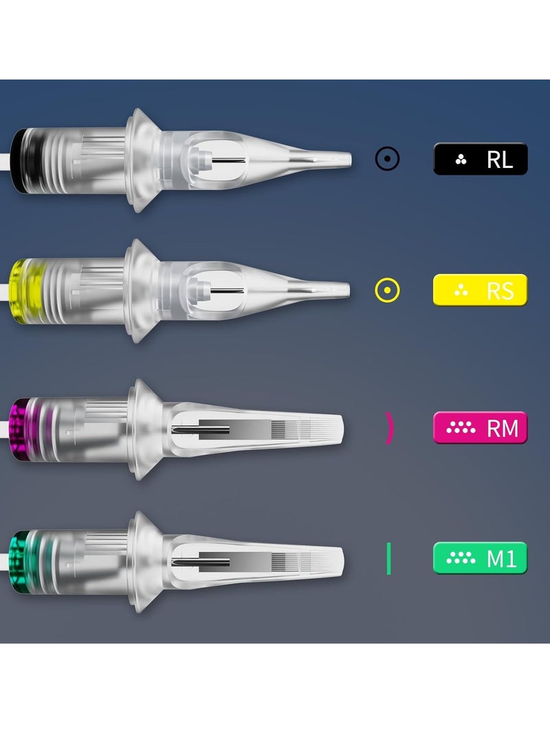 BIGWASP 50pcs Assorted Disposable Cartridge Tattoo Needles Curved Magnum Mixed 7RM 9RM 11RM 13RM 15RM (50pcs #12 Standard RM)