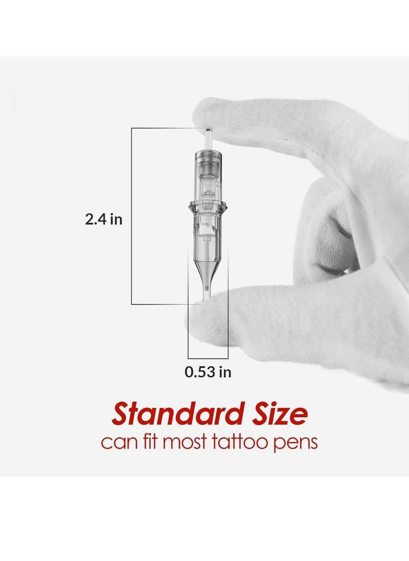 Wormhole Tattoo Cartridge Needles, 5RL Tattoo Needles 20PCS Disposable Tattoo Needle Cartridge Round Liner Cartridge Needles for Tattoo Pen Tattoo Machine Tattoo Supplies 1205RL