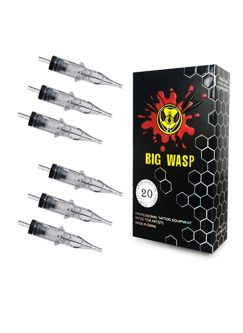 BIGWASP 4th Generation Premium Tattoo Needle Cartridges #10 Bugpin 3 Round Liner (3RL) 20Pcs