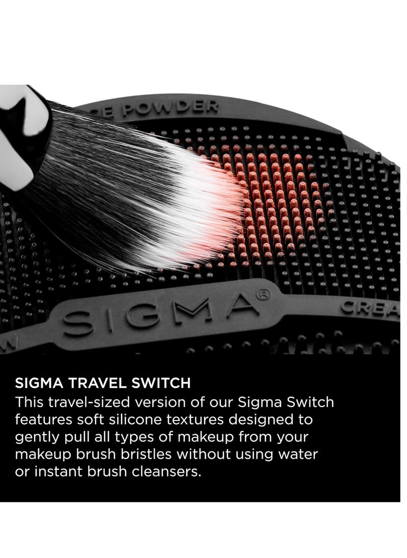 Sigma Switch by Sigma Beauty – Silicone Makeup Brush Cleaner for Switching Shades and Pigments, Switch Cleaning Mat for Superior Makeup Brush Cleaning Mid-Application (Travel Size)