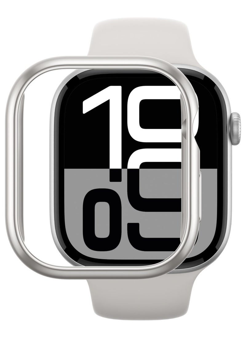 Minimal designed for Apple Watch Series 10 46mm Case Cover - Silver