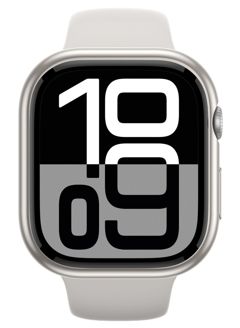 Minimal designed for Apple Watch Series 10 46mm Case Cover - Silver