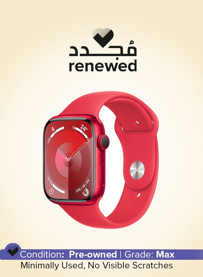 Renewed - Series 9 GPS 45mm Aluminium Case With Sport Band Red