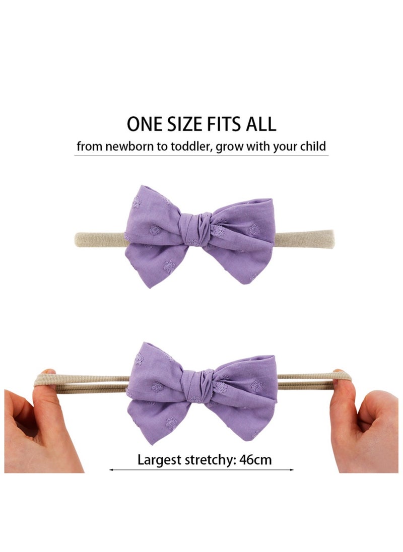 Angela Ribbon Bow Clip Set For Babies and Girls - Brown