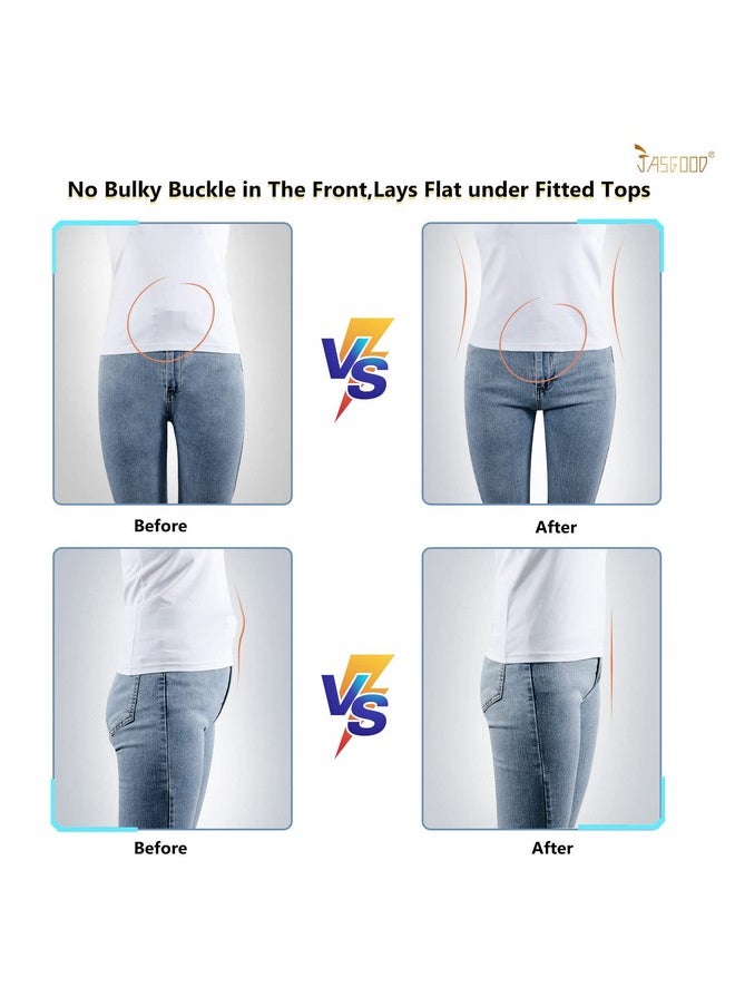 No Show Women Stretch Belt Invisible Elastic Web Strap Belt With Flat Buckle For Jeans Pants Dresses