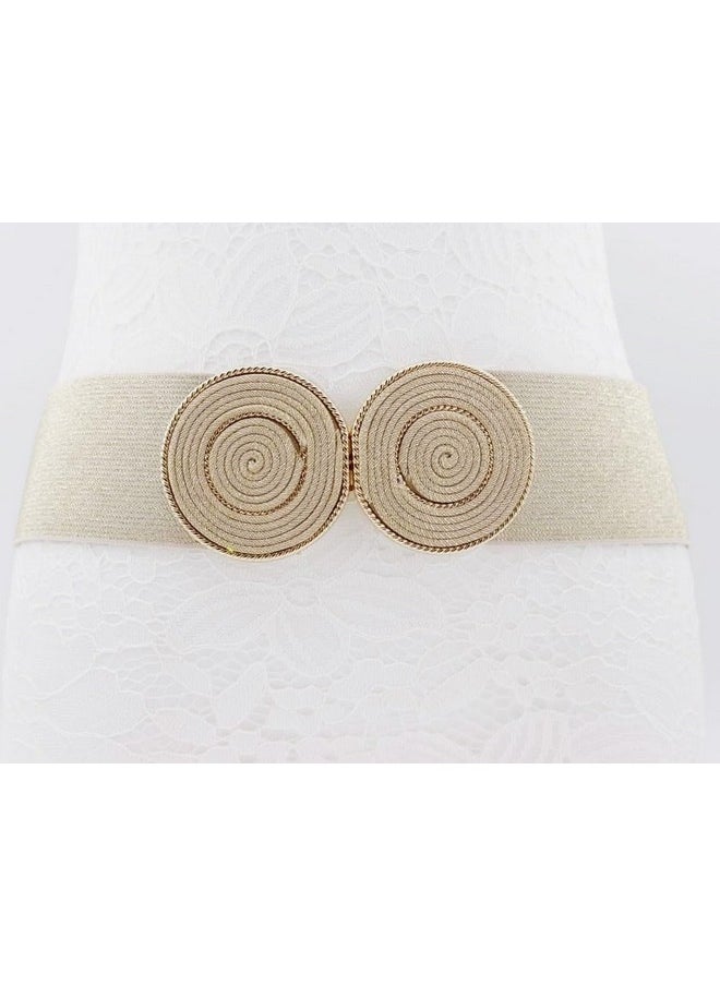 Elastic Belt Cinch Waistband For Lady Belt Waist Sealing Retro Belts For Women Dresses Wide Elastic Belts For Women Belts Elastic Gold