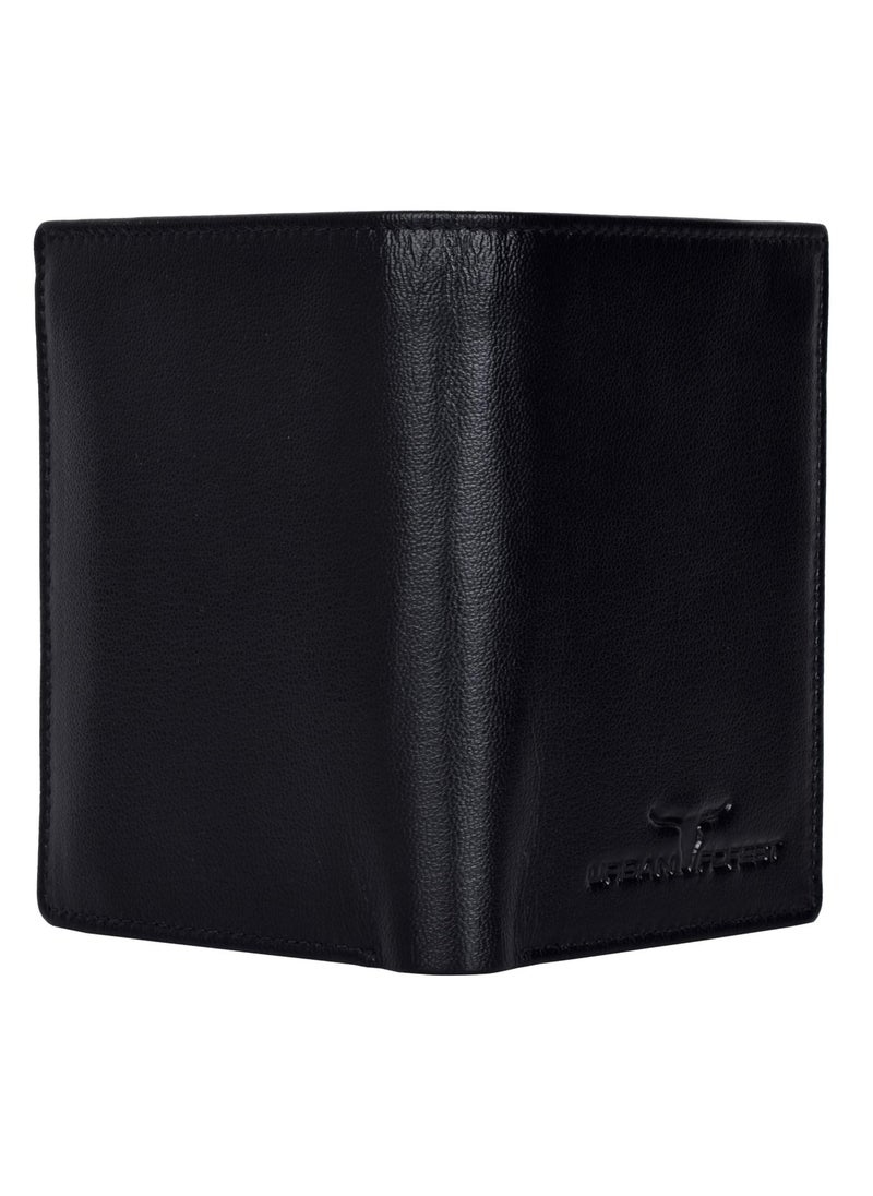 URBAN FOREST Toronto Black Leather Wallet and Pen Combo for Men