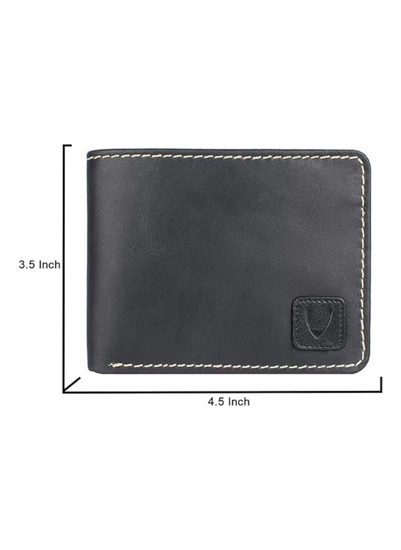 Hidesign CW 001 Compact Bifold Wallet for Men, Genuine Leather, Minimalist and Durable Design - Black