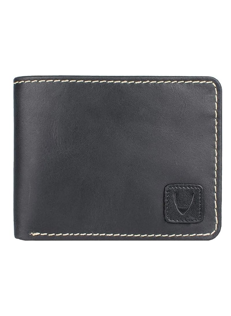 Hidesign CW 001 Compact Bifold Wallet for Men, Genuine Leather, Minimalist and Durable Design - Black