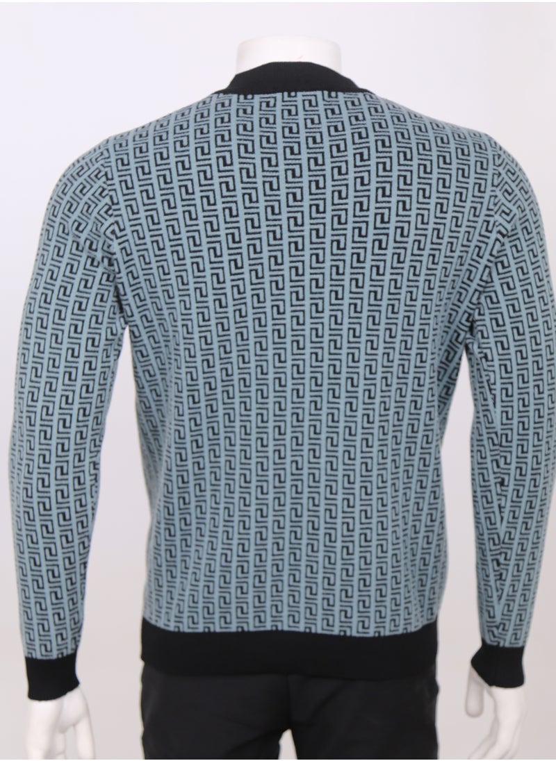 Wool crewneck casual sweater