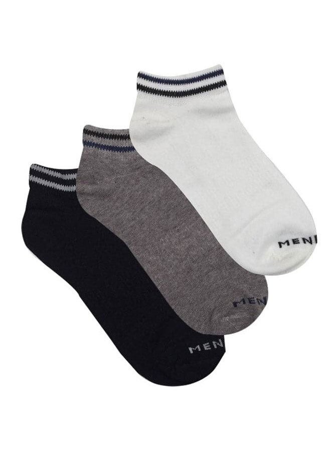 PLAIN ANKLE SOCKS - PACK OF 3