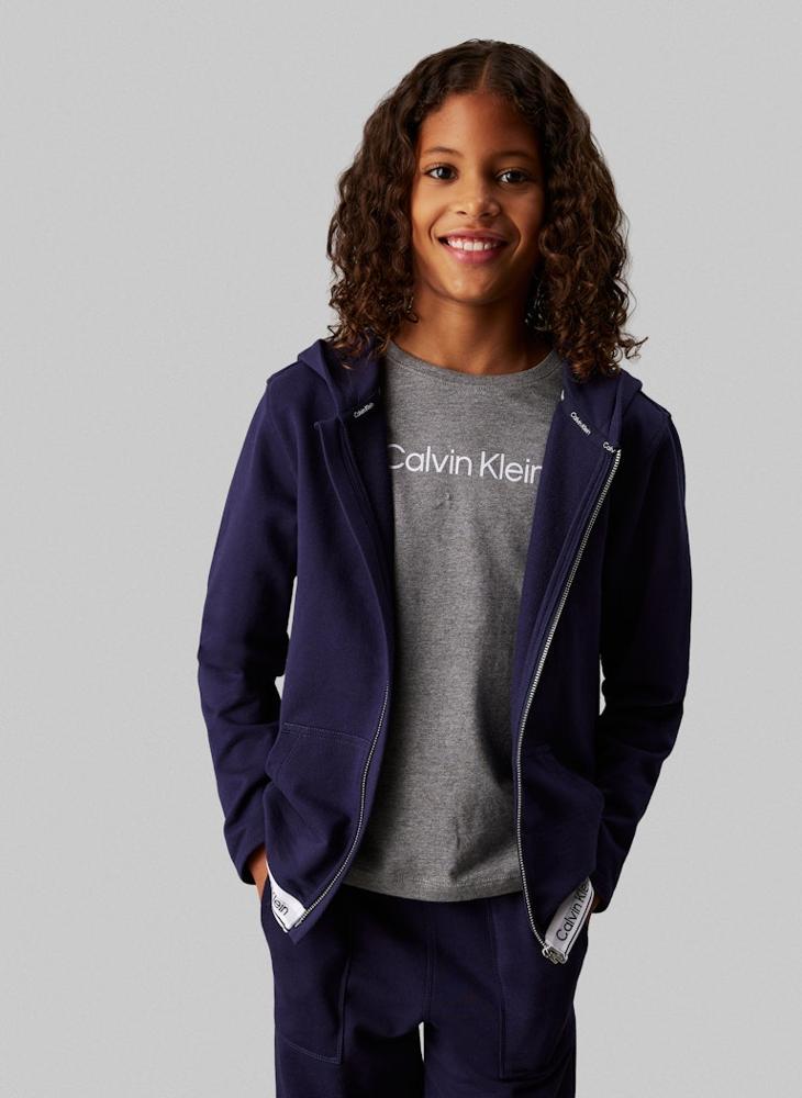 Youth Zip Through Sweatshirt