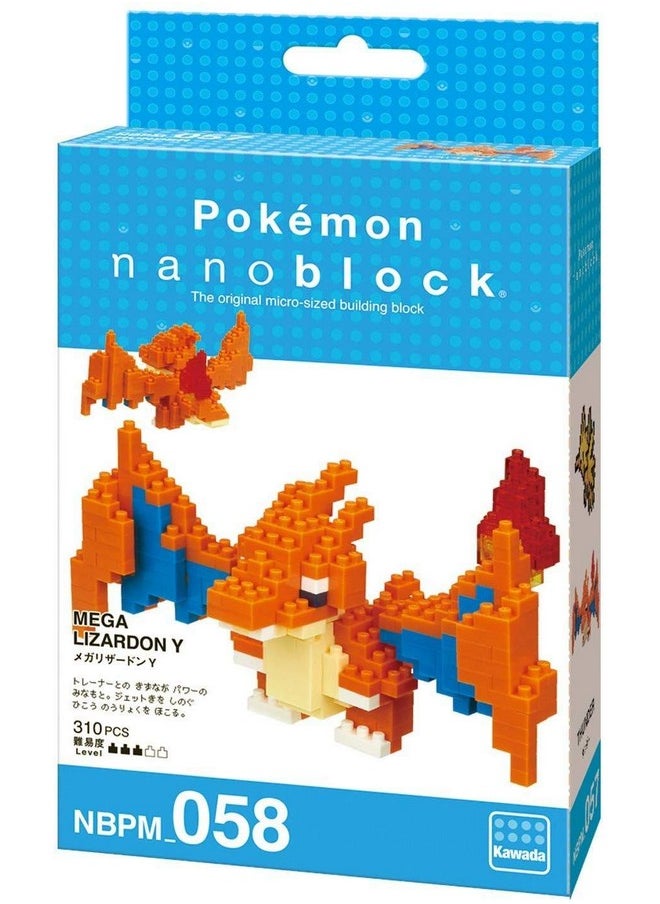 Nanoblock - Pokemon - Mega Charizard Y, Pokemon Series Building Kit 6.0×10.8×7.6:Cm