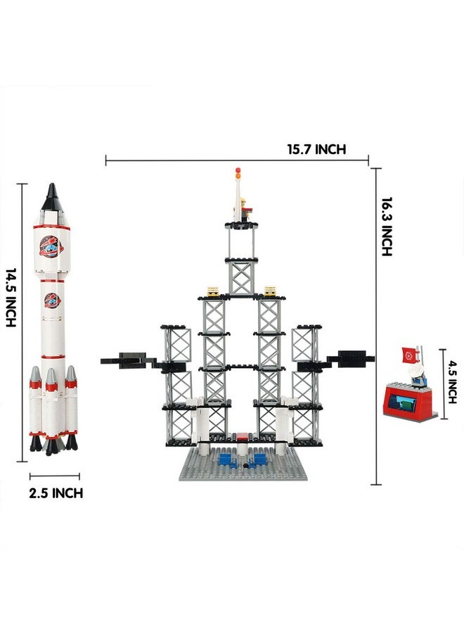 Rocket Launch Center Space Explorer Building Kit Space Shuttle Adventure Building Sets For Kids 6-12 Years Old City Space Discovery Rocket Spaceship Stem Aerospace Toys (309Pcs)