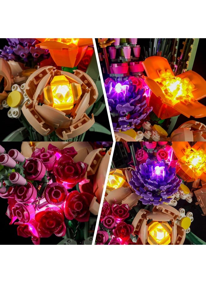 Led Light Kit For Lego-10280 Flower Bouquet - Compatible With Lego Icons Building Set- Not Include Lego Set