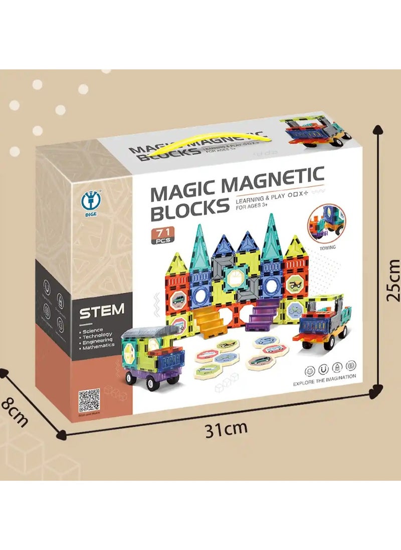 Magic Magnetic Paradise 139-Piece Set – Creative Building Toy for Kids – Magnetic Blocks for STEM Learning, Construction & Educational Play