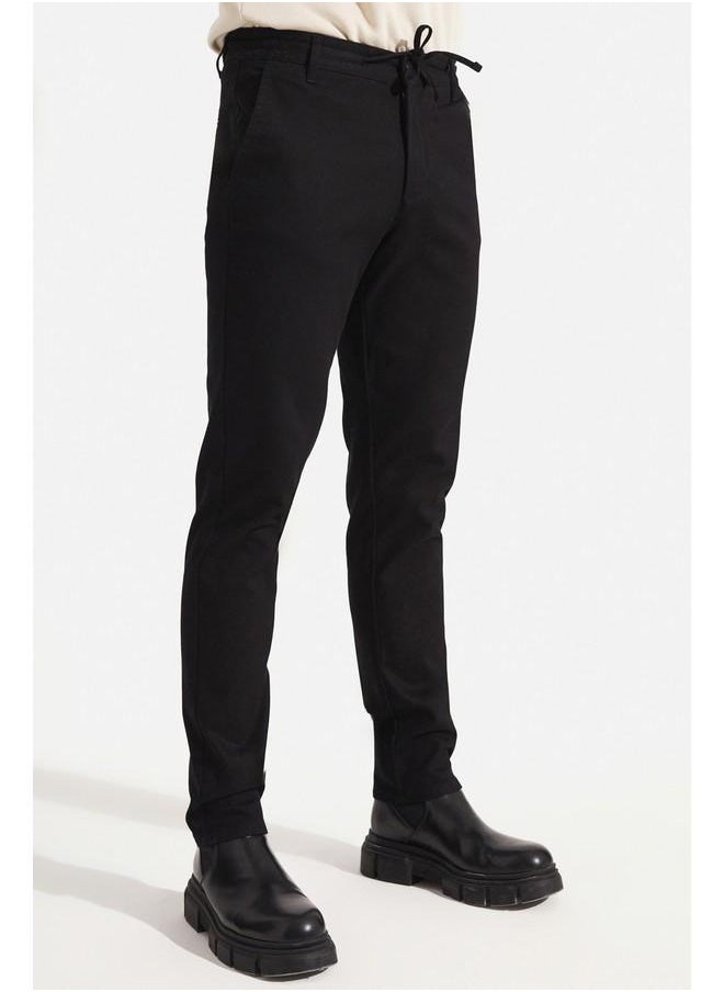 June Men's Textured Trousers Black