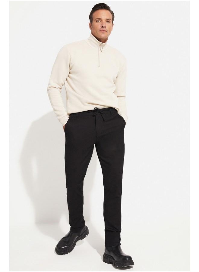 June Men's Textured Trousers Black