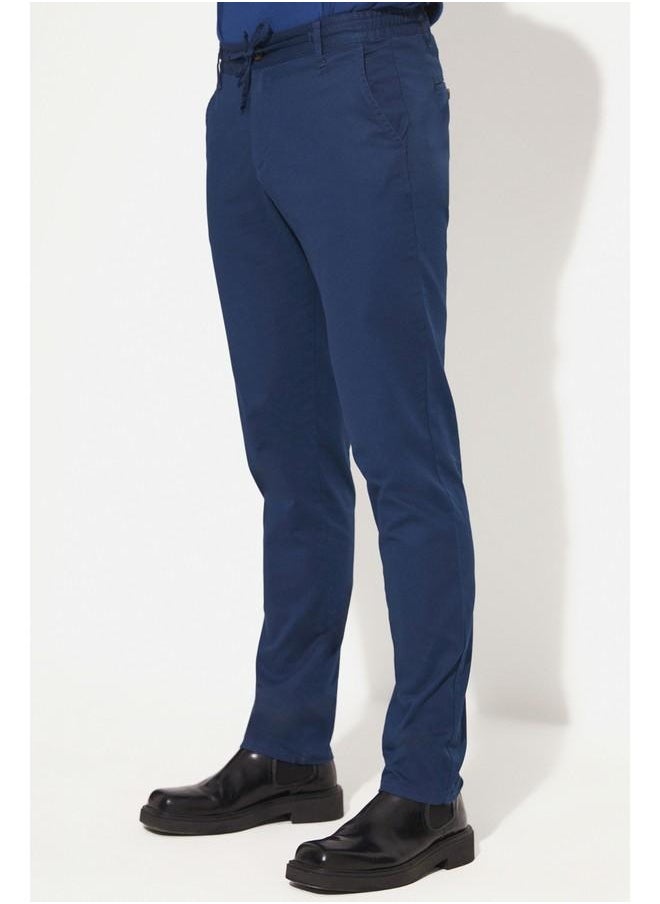 June Men's Textured Trousers Navy