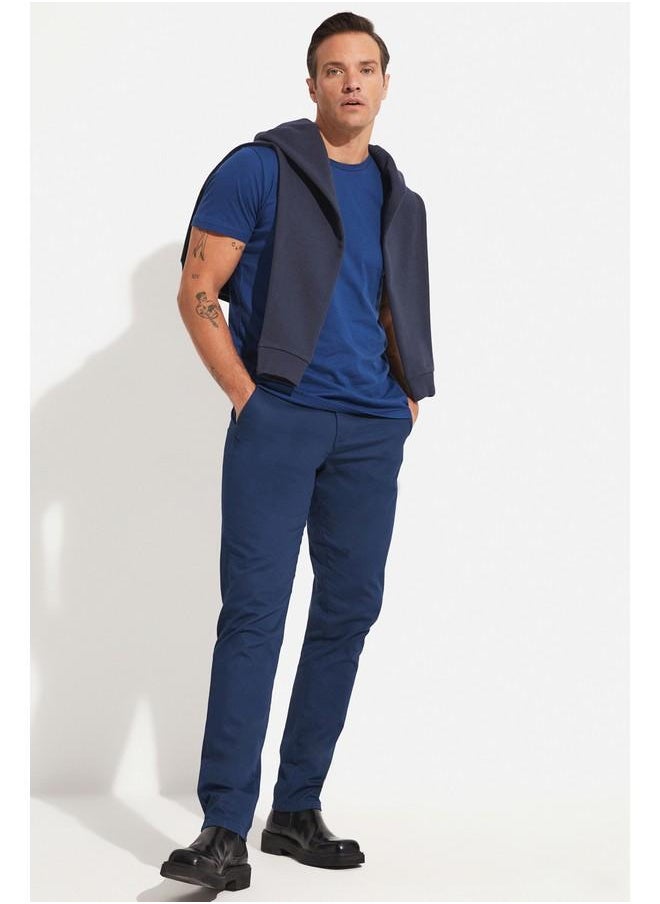 June Men's Textured Trousers Navy