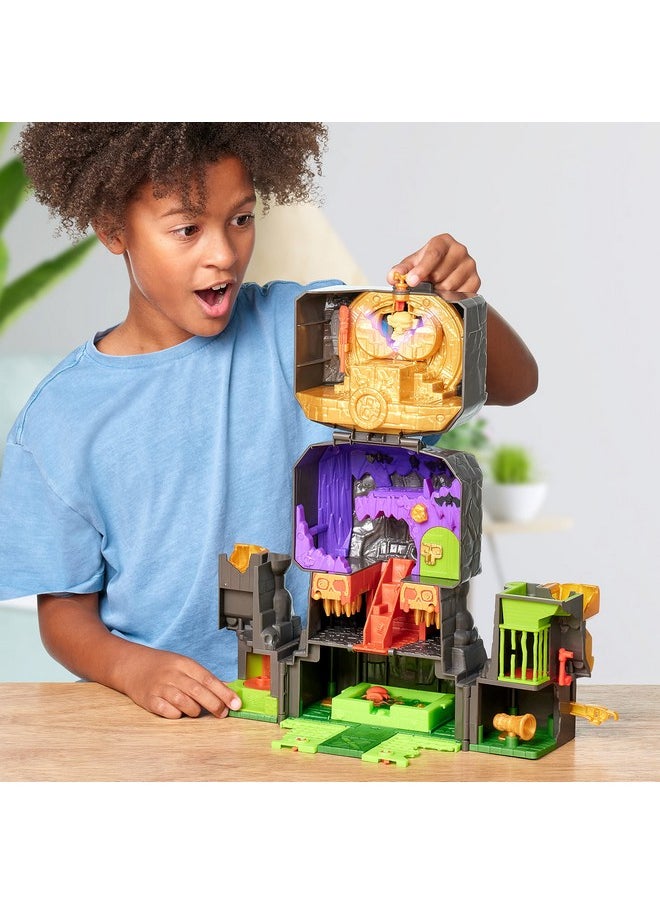 Lost Lands Skull Island Skull Temple Mega Playset, 40 Levels Of Adventure. 4 Micro Sized Action Figs. Survive The Traps And Discover Guaranteed Real Gold Dipped Treasure