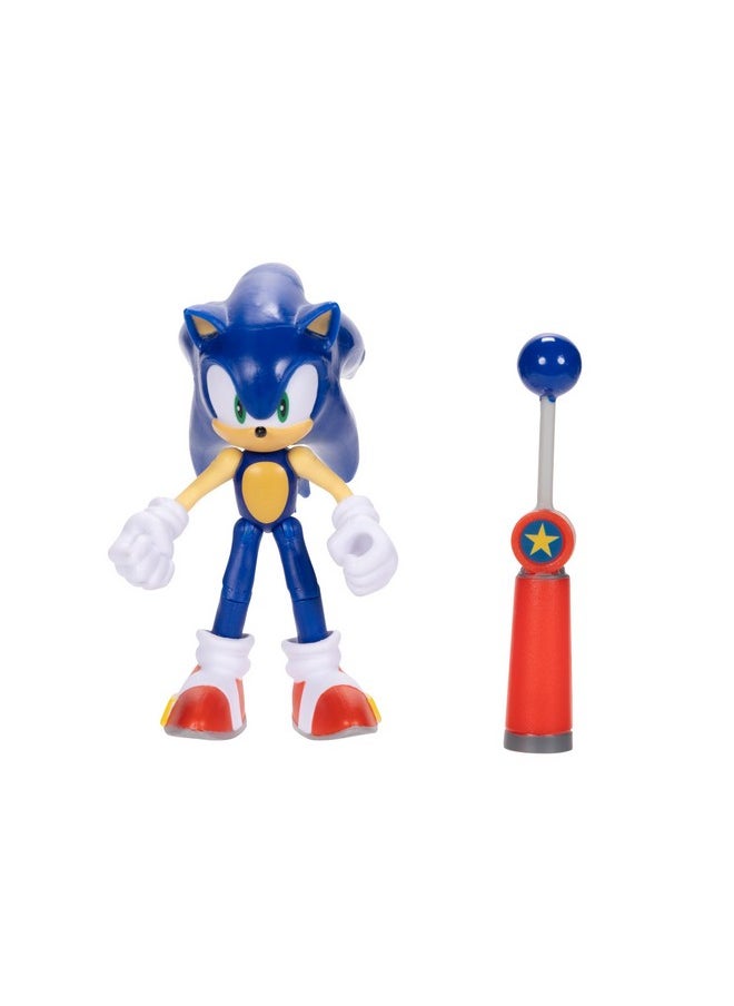 4-Inch Sonic Action Figure With Blue Checkpoint Accessory. Ages 3+ (Officially Licensed By Sega)