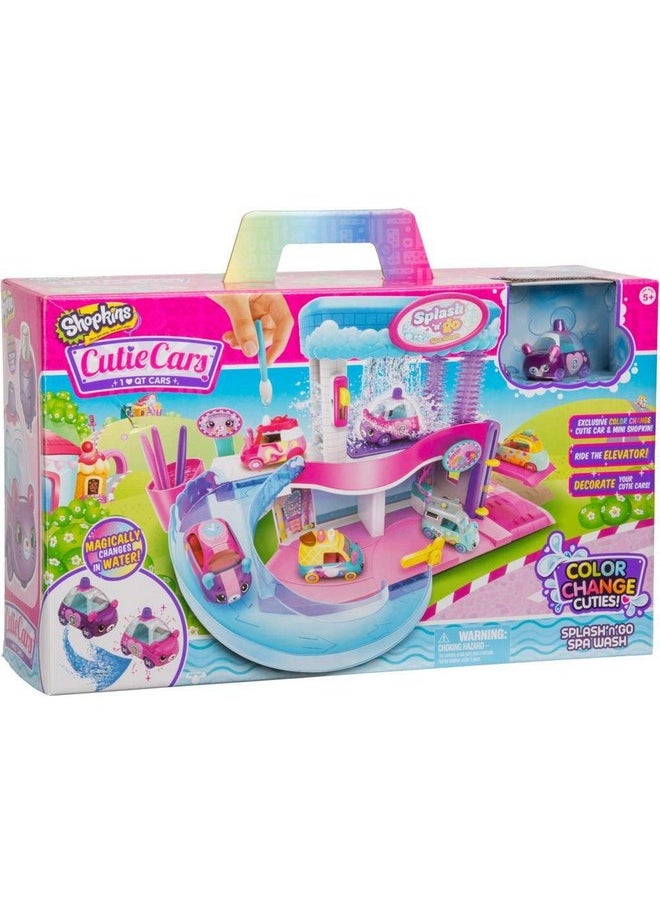 Cutie Cars™ Splash 'N' Go Spa Wash Playset With Exclusive Color Change Cutie Car Mini Shopkin.