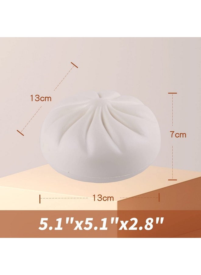 5.5 Inches Jumbo Slow Rising Kawaii Sweet Scented Steamed Creamy Custard Bun Squishies,White 1 Pcs
