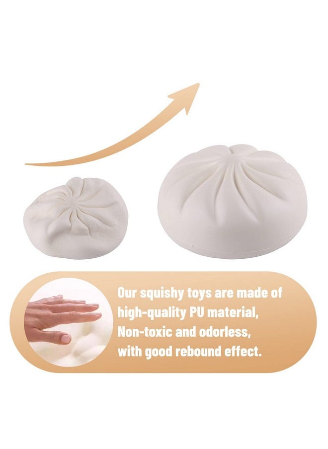 5.5 Inches Jumbo Slow Rising Kawaii Sweet Scented Steamed Creamy Custard Bun Squishies,White 1 Pcs