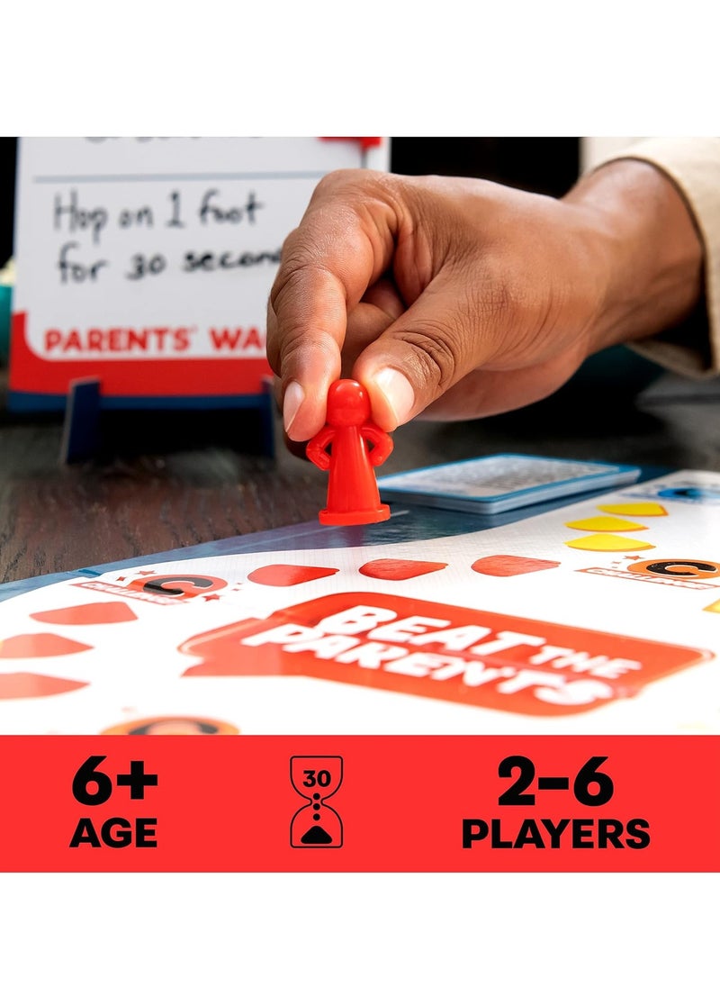 Beat The Parents Board Game – Fun Trivia & Challenges for Kids & Adults (Ages 6+) – Includes 200 Cards, Gameboard, Timer, Wager Board & Marker – Perfect for Family Game Night & Parties