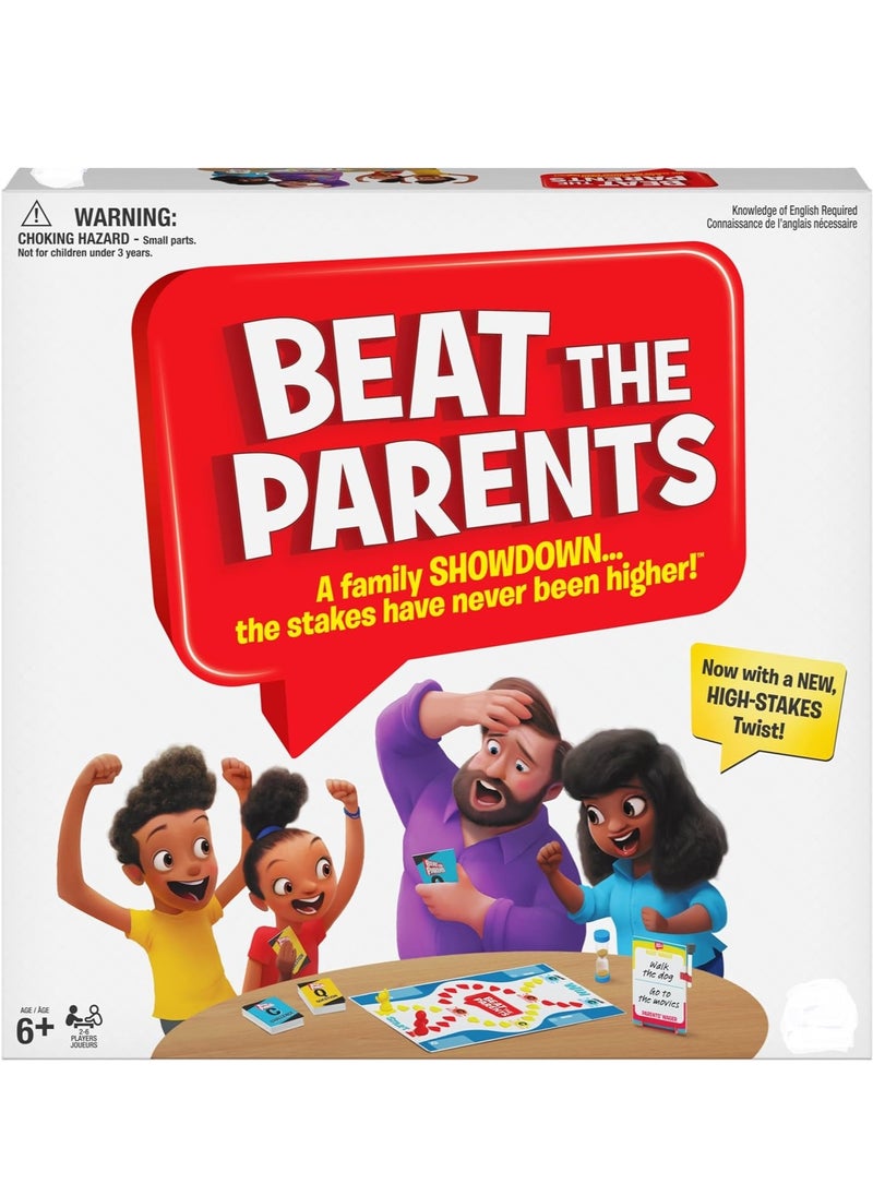 Beat The Parents Board Game – Fun Trivia & Challenges for Kids & Adults (Ages 6+) – Includes 200 Cards, Gameboard, Timer, Wager Board & Marker – Perfect for Family Game Night & Parties