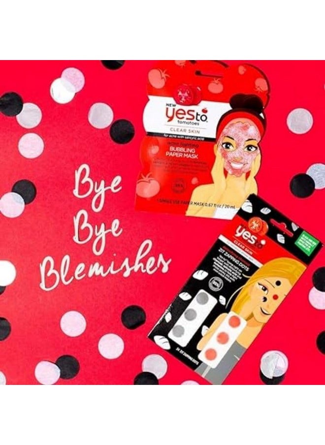 Tomatoes Acne Fighting Paper Mask, With Salicylic Acid To Help Control Pimples & Blackheads, 1 Count