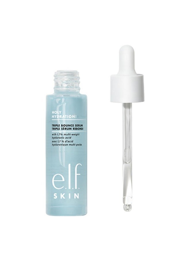 Skin Holy Hydration! Triple Bounce Serum, 1.7% Hyaluronic Acid Serum For Plump, Bouncy Skin, Great For Hydrating Dry Skin