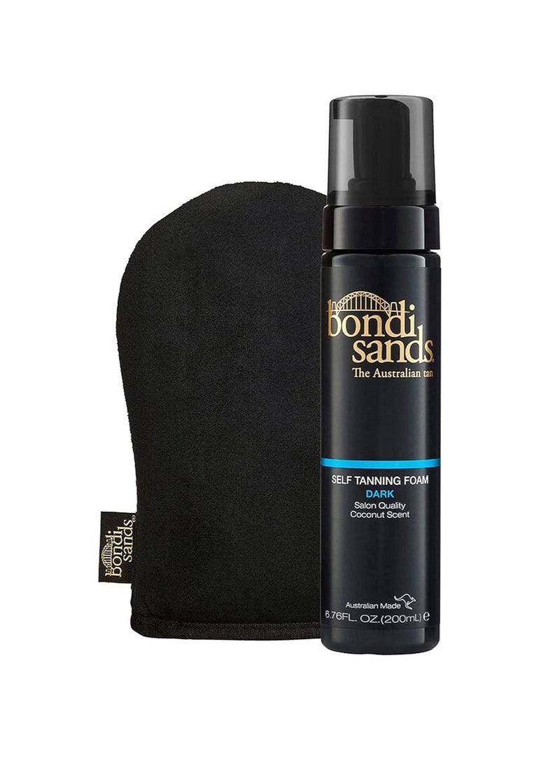 Bondi Sands Self Tanning Foam + Application Mitt | Includes Lightweight Sunless Foam + Reusable Mitt for a Flawless Finish