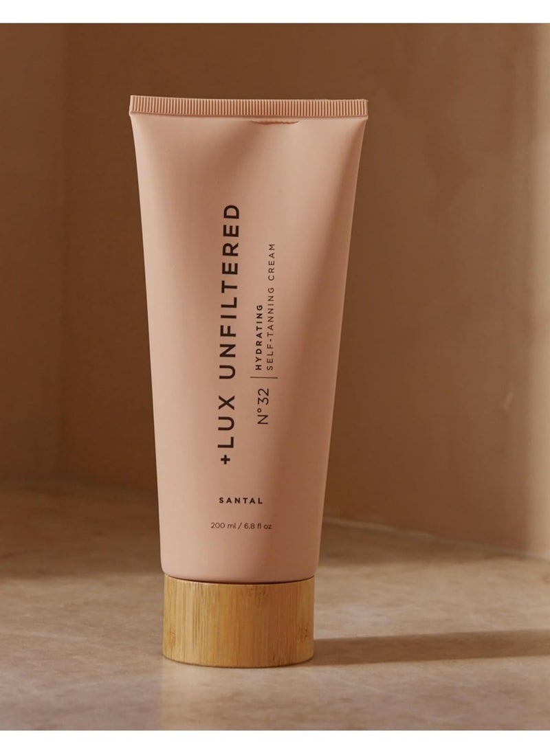 Lux Unfiltered N°32 CLASSIC Gradual Self Tanning Cream in Santal, Hydrating Self Tanning Lotion, Gluten Free, Vegan + Cruelty Free Self Tanner, Luxurious Sunless Tanner Loaded with Antioxidants