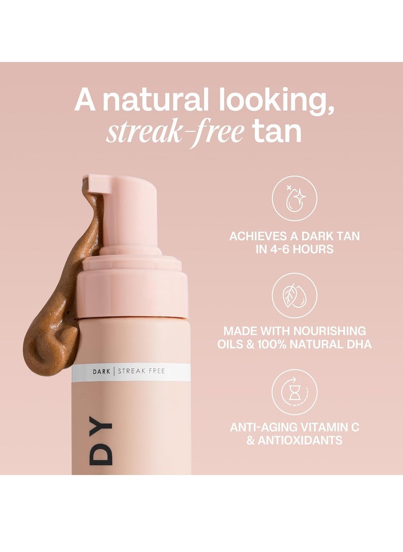 Bali Body Self-Tanning Mousse - Dark | Natural Bronzed Shade, Streak-Free Green Based Tinted Self-Tanner for All Skin Types | Vegan, Cruelty Free, Australian Made (200 ml/6.7 fl oz)