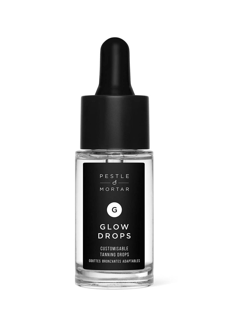 Pestle & Mortar Glow Drops - Sunless Self-Tan with Hyaluronic Acid. Customisable Self Tanner- For Men & Women,15ml