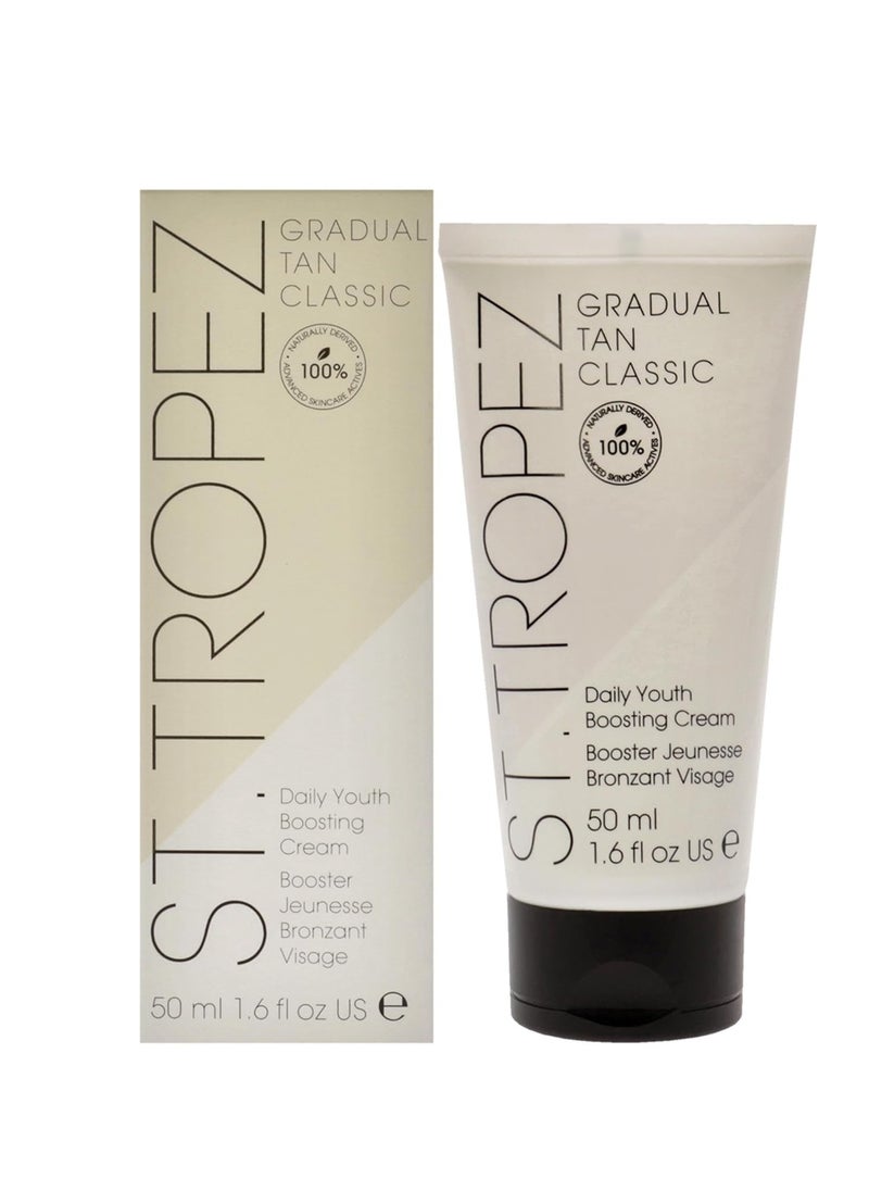 St.Tropez Gradual Tan Classic Daily Youth Boosting Cream, Hydrating Self Tan Face Cream, Vegan, Natural & Cruelty Free, 1.6 Fl Oz