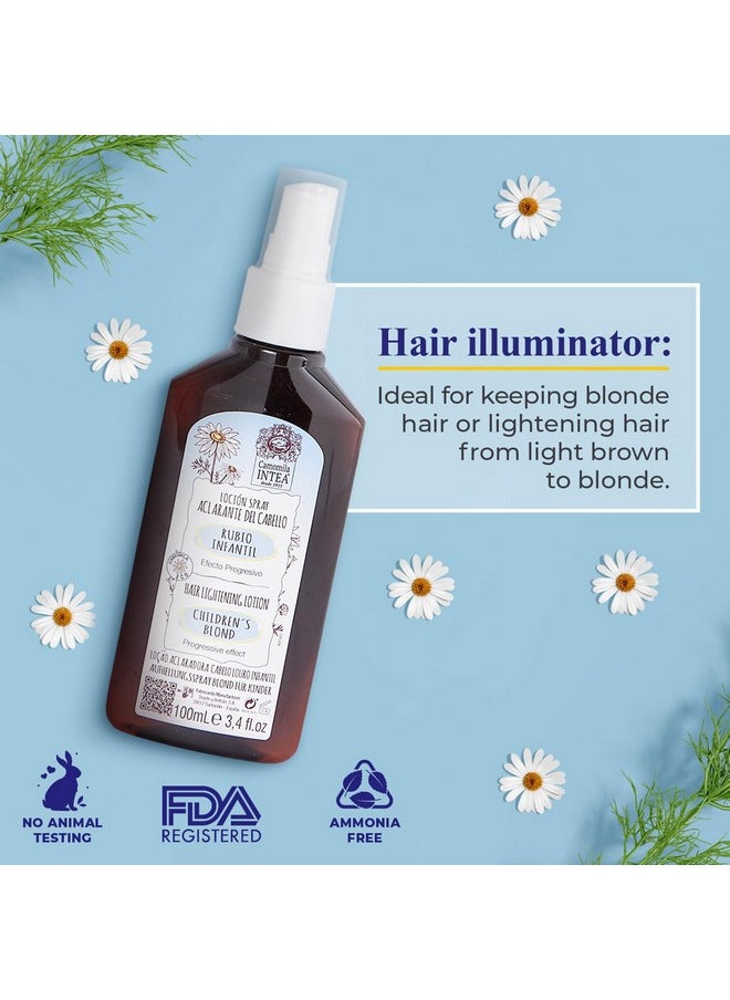 Ila Intea Hair Lightener For Kids- Premium Sun Lightening Spray For Hair - Chamomile Hair Lightener Spray For Naturally Lighten Hair - No Bleach/Ammonia - Child-Friendly Formula - 3.4 Oz