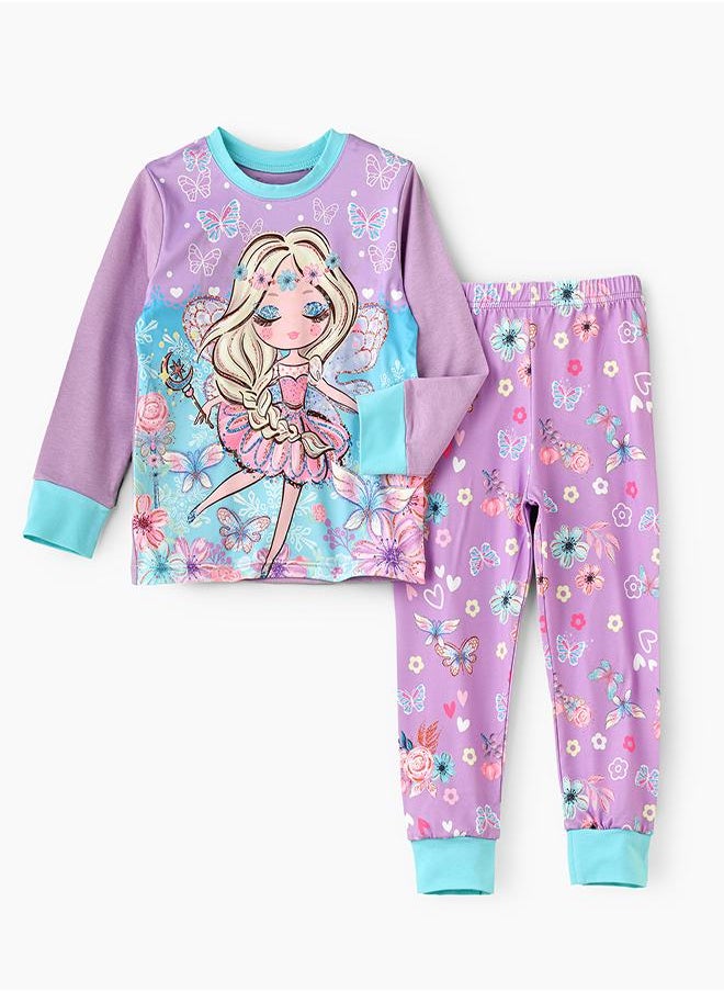 Fairy Glow-in-the-Dark Pajama Set for Girls