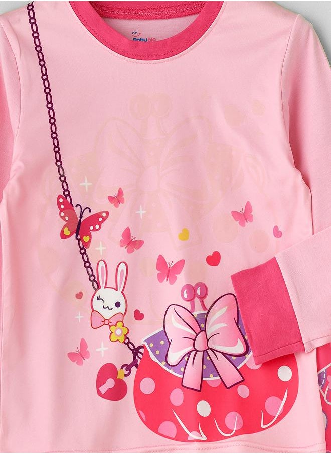 Happy Bunny Glow-in-the-Dark Pajama Set for Girls