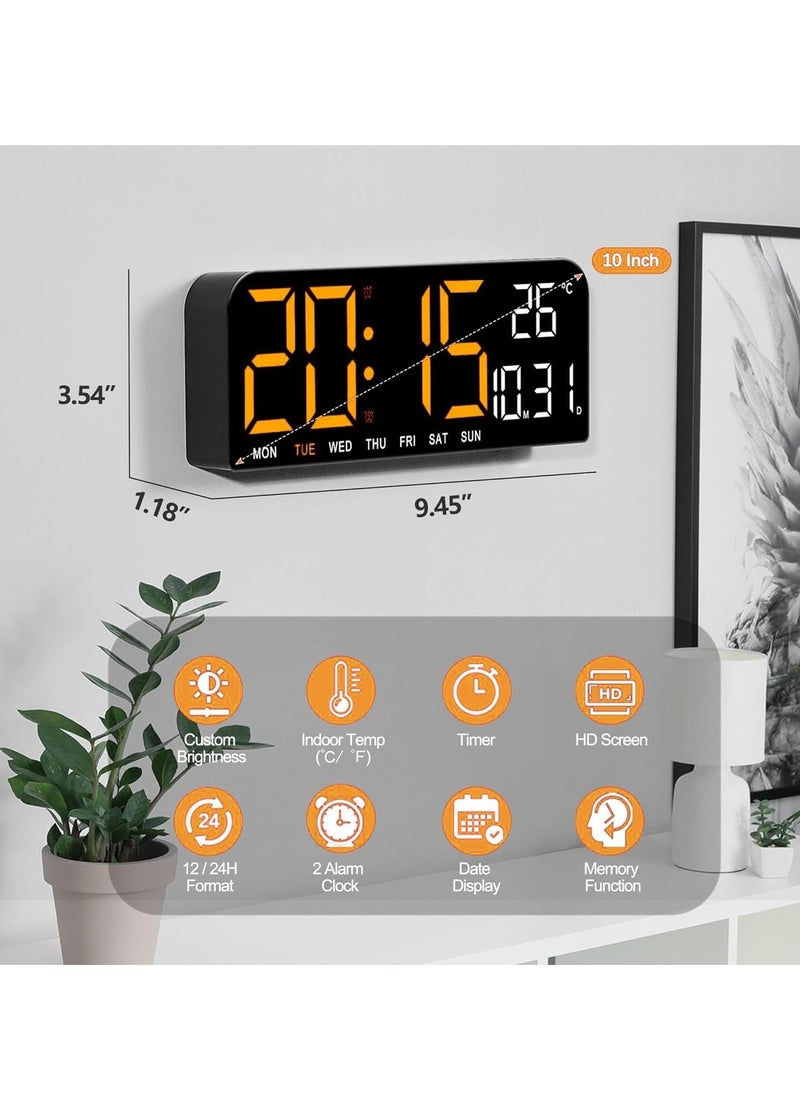 Digital LED Wall Clock – 10