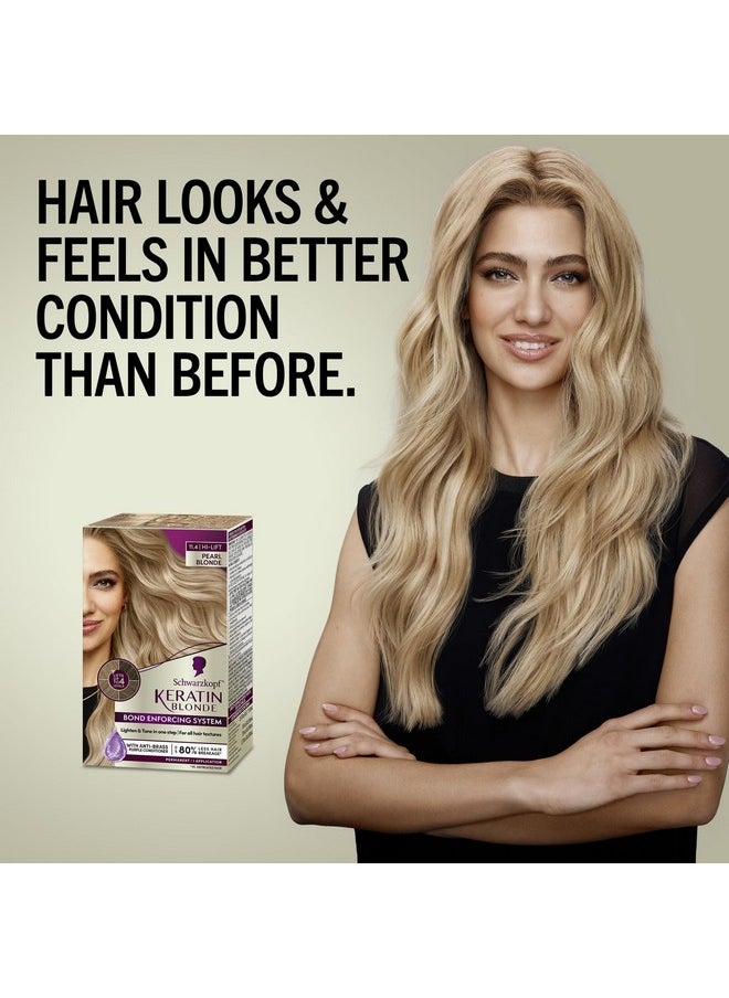 Keratin Blonde Hair Dye Pearl Blonde 11.4, Hi-Lift Permanent Color, 1 Application - Hair Color Enriched With Keratin, Lightens Up To 4 Levels And Protects Hair From Breakage