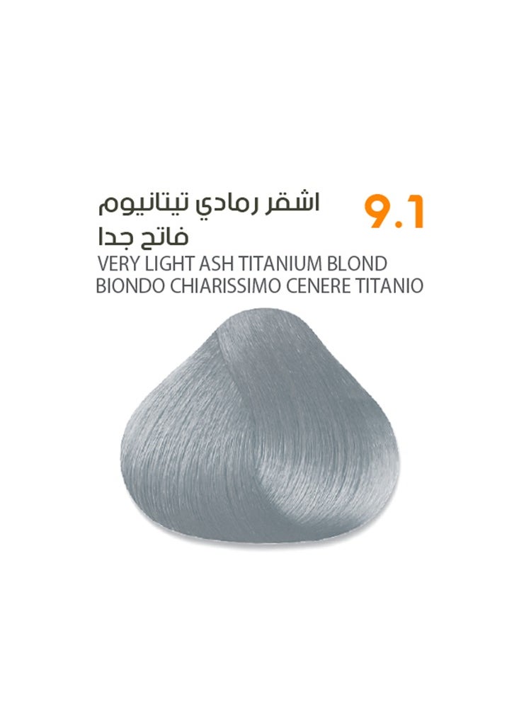 SAVOO Hair Color Cream 9.1 Very Light Ash Titanium Blond - Herbal Extract & Oil Plex 100ml